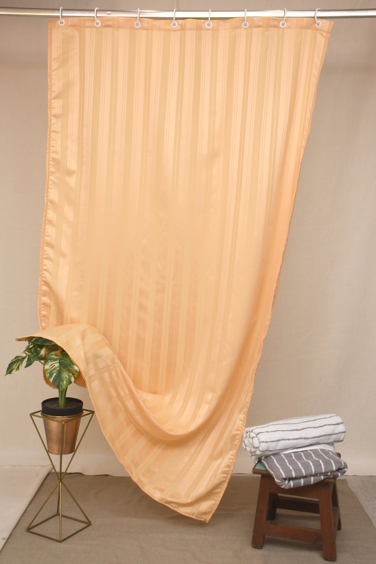 Doccia Shower Curtains with Water Resistance effect in Mango Colour
