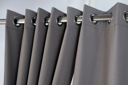 Drizzle Collection Solid Colours Curtains in Eyelet Pattern with Fine Textures Cementy Grey Colour