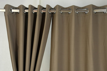 Drizzle Collection Solid Colours Curtains in Eyelet Pattern with Fine Textures Khaki Green Colour.